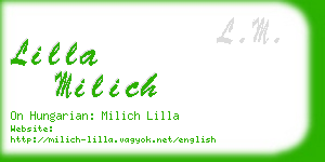 lilla milich business card